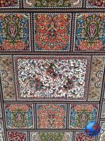 فرش طرح خشتی سرمه ای700
