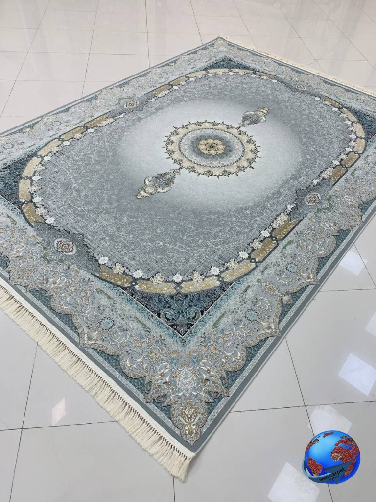 فرش طرح هالیوود طوسی 1200 شانه