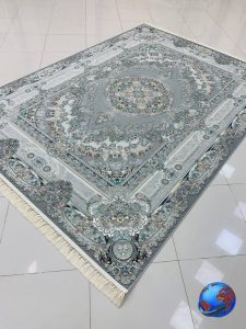 فرش طرح دموتکس طوسی 1200 شانه