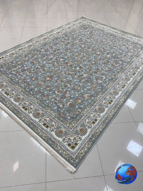 فرش طرح بهار طوسی 1500 شانه