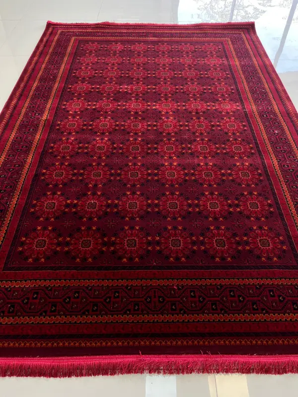 فرش قشقایی قرمز سنتی جدید