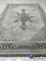 فرش وینتیج طوسی سبز رها 1200 شانه