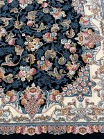 فرش طرح الماس سرمه ای