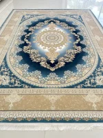 فرش طرح کارن آبی 1200 شانه