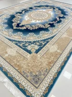 فرش طرح کارن آبی 1200 شانه