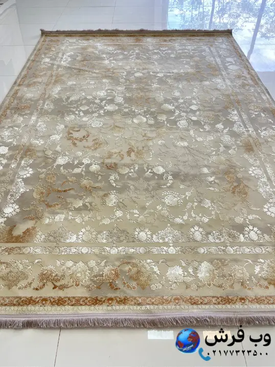 فرش افشان مدرن طرح مایسا فیلی 1200شانه کاشان