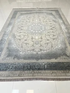 فرش طرح ستایش نقره ای 1200 شانه