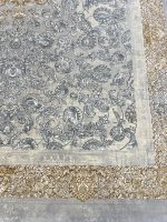 فرش افشان وینتج دلنیا طوسی طلایی 1200 شانه