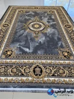 فرش ورساچه 700 دودی رنگ طرح ژاوین کاشان