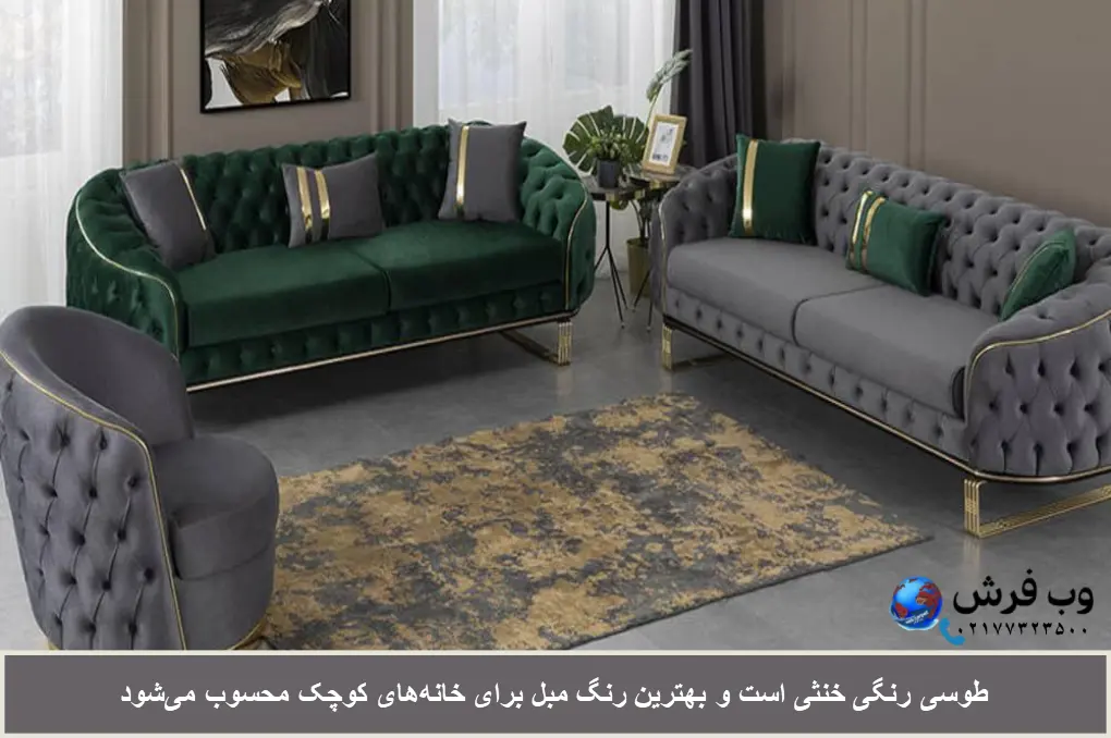 مبل طوسی بهترین رنگ مبل برای خانه های کوچک است