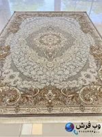 فرش 1500 شانه گل برجسته فیلی طرح دل آرام