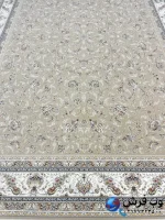 فرش افشان روژین بژ 1500شانه کاشان