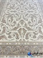 فرش افشان کرم 1200شانه طرح عمارت کاشان