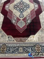 فرش ترنج دار لاکی رزا 700 شانه کاشان