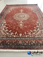 فرش طرح پتینه لاکی نقشه سحر 1200شانه کاشان