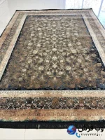 فرش ماشینی تبریز سرمه ای افشان 1200شانه.