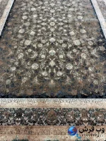 فرش ماشینی تبریز سرمه ای طرح افشان 1200شانه