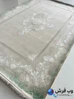 فرش پتینه طوسی سبز 1200 شانه طرح هلن