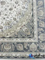 فرش کرم ترنج دار پروانه کاشان 1200شانه