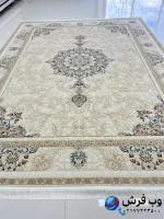 فرش کرم طلایی طرح مهرسانا کاشان 1200شانه
