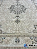 فرش کرم طلایی مهرسانا کاشان 1200شانه