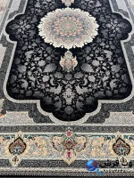 فرش 1200شانه سرمه ای طرح سرور کاشان