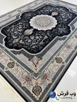 فرش 700شانه رنگ سرمه ای طرح سرور کاشان