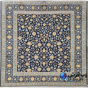 فرش مربعی ماشینی طرح افشان
