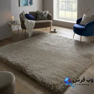 فرش مربعی مدرن نوع پرزبلند