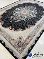 فرش مشکی 700شانه طرح کیا کاشان