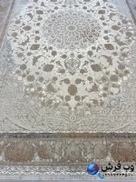 فرش وینتیج رنگ کرم طلایی مکس 1200شانه کاشان