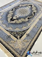 فرش کارن سرمه ای 500 شانه کاشان