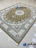 فرش 1700 شانه ترنج نسکافه ای کاشان