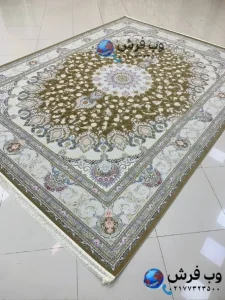 فرش 1700 شانه ترنج نسکافه ای کاشان
