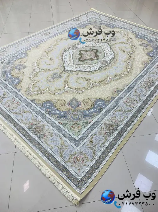 فرش 1700 شانه گلبهار بژ فرش 1700 شانه گلبهار بژ