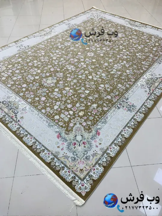فرش 1700 شانه گلسا نسکافه ای کاشان فرش 1700 شانه گلسا نسکافه ای کاشان