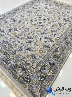 فرش تماشا نقره ای 500شانه کاشان
