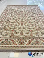 فرش 1200 شانه گل برجسته گل گندم کاشان