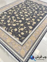 فرش 700 شانه گل برجسته طرح شاهکار کاشان