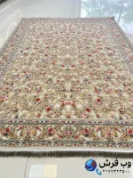 فرش افشان 1200 شانه پردیس نقره ای کاشان