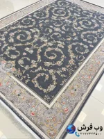 فرش افشان گل برجسته 700 شانه طرح لارا کاشان