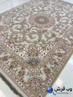 فرش دستباف ماهان نقره ای 1200 شانه کاشان