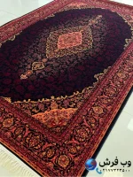 فرش سرمه خوش رنگ طرح آنا 700 شانه کاشان