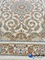 فرش طرح ترنج نقره ای 1200شانه کاشان