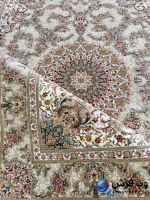 فرش طرح دستباف ماهان نقره ای 1200 شانه