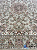 فرش طرح دستباف ماهان نقره ای 1200 شانه کاشان