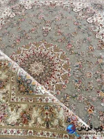 فرش ماشینی طرح دستباف ماهان رنگ طوسی 1200 شانه