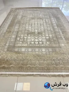 فرش خشتی جدید 1200شانه کاشان طرح آویژه