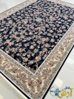 فرش افشان سرمه ای طرح پردیس 1200 شانه کاشان