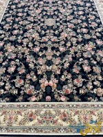 فرش افشان سرمه ای پردیس 1200 شانه کاشان